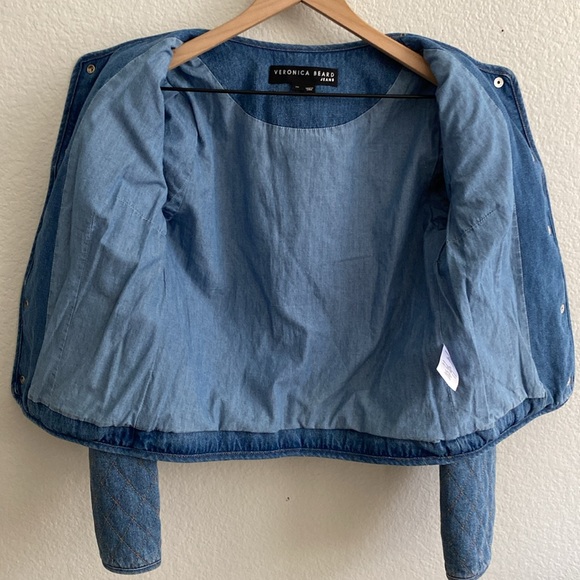 Veronica Beard Quilted Denim Camilla Jacket Size XS - Picture 9 of 15